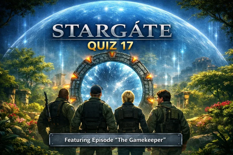 Step into the vivid world of Stargate SG‑1 with Quiz 17: The Gamekeeper. Test your knowledge of SG‑1’s virtual‑reality mission, the Keeper’s motives, and the team’s struggle to escape illusion. Cinematic visuals and lore‑accurate questions make this challenge a must for true fans.