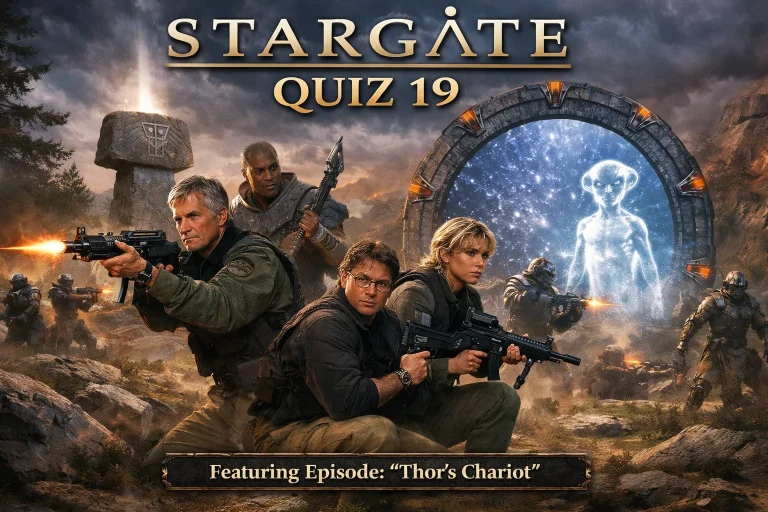 Test your knowledge of Stargate SG1 Season 2 Episode 6 Thors Chariot in this challenging trivia quiz. Explore Asgard lore, Heruurs invasion, the Hall of Thors Might, and key moments with SG1 as they fight to protect Cimmeria. Perfect for Stargate fans and sci fi quiz lovers.