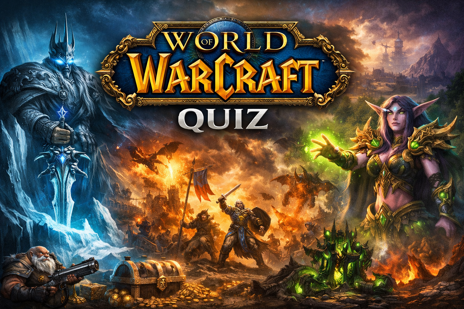 Test your World of Warcraft knowledge in this epic quiz! Explore Azeroth’s legends, heroes, and battles—from the Lich King to Thrall—and prove your mastery of Warcraft lore.