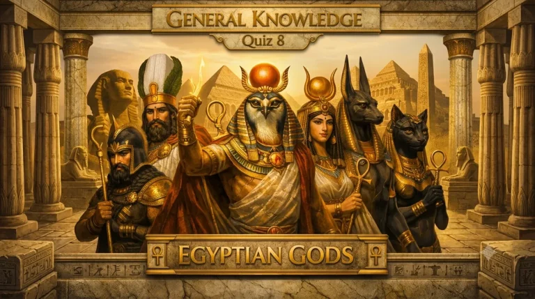 Explore the powerful deities of ancient Egypt with this engaging quiz on Ra, Isis, Osiris, Anubis, Set, and Bastet. Test your knowledge of their roles, symbols, and myths in a fun, educational challenge perfect for history fans, mythology learners, and trivia enthusiasts.