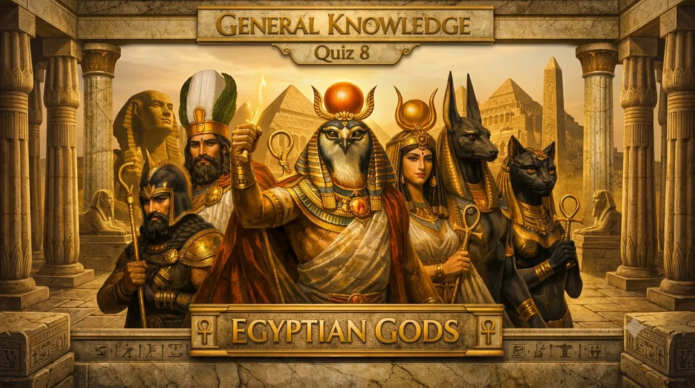 Explore the powerful deities of ancient Egypt with this engaging quiz on Ra, Isis, Osiris, Anubis, Set, and Bastet. Test your knowledge of their roles, symbols, and myths in a fun, educational challenge perfect for history fans, mythology learners, and trivia enthusiasts.