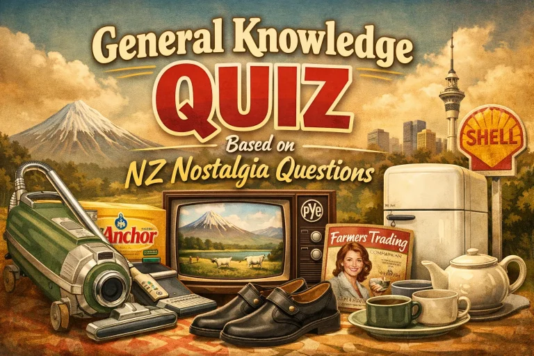 Test your memory of classic New Zealand brands and everyday products with this nostalgic general‑knowledge quiz. From Swanndri singlets to Fisher & Paykel fridges, relive Kiwi household favourites that shaped generations. Perfect for older NZ audiences who love reminiscing about the good old days.