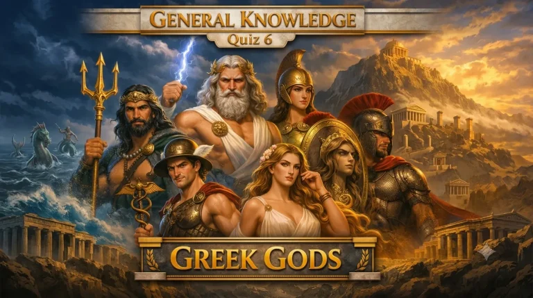 Test your knowledge of ancient Greek mythology with this engaging quiz on the gods of Olympus. Challenge yourself with questions about Zeus, Athena, Poseidon, Aphrodite, and more. Perfect for mythology fans and trivia lovers seeking divine wisdom and fun facts about the legendary Greek pantheon.