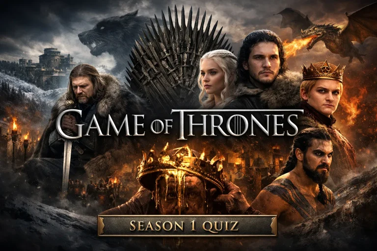Challenge your memory of Game of Thrones Season 1 with this cinematic quiz. From Ned Stark’s honor to Daenerys’s dragons, relive the key moments that shaped the Seven Kingdoms. Perfect for fans who know every twist of the Iron Throne.